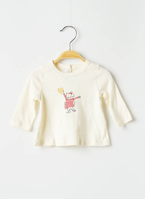 T-shirt beige PETIT BATEAU pour fille
