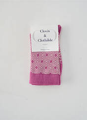 Chaussettes rose CLOVIS & CLOTHILDE pour femme seconde vue