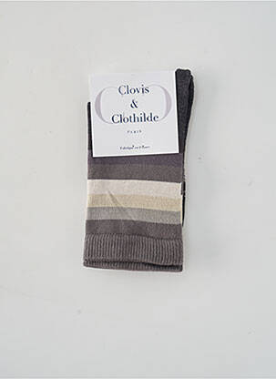 Chaussettes gris CLOVIS & CLOTHILDE pour unisexe