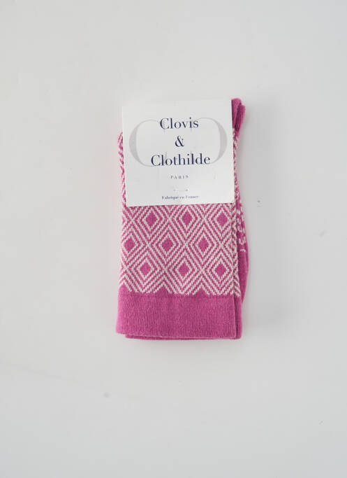 Chaussettes rose CLOVIS & CLOTHILDE pour femme