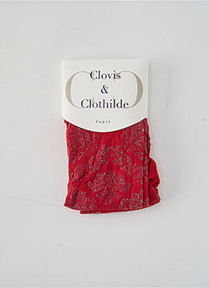 Collants stretch rouge CLOVIS & CLOTHILDE femme