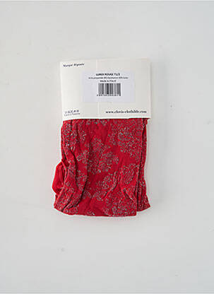 Collants stretch rouge CLOVIS & CLOTHILDE femme