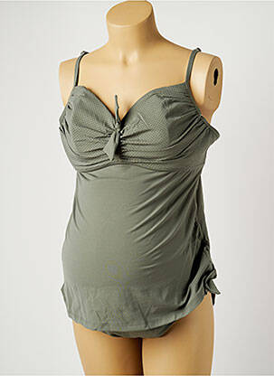 Maillot de bain maternité stretch vert CACHE COEUR femme
