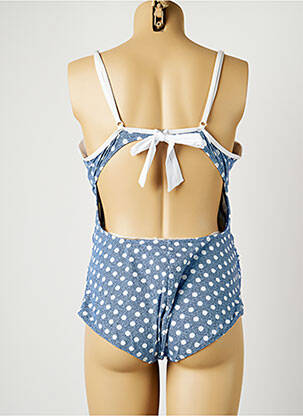 Maillot de bain maternité stretch bleu CACHE COEUR femme