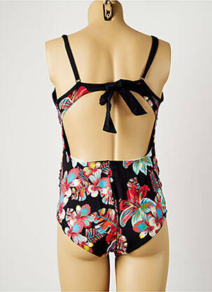 Maillot de bain maternité imprimé fleurs noir CACHE COEUR femme