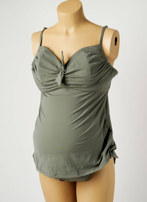Maillot de bain maternité stretch vert CACHE COEUR femme
