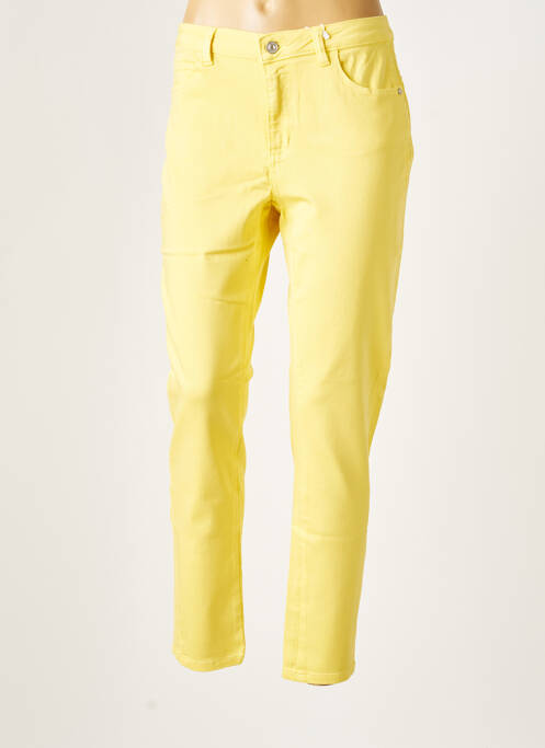 Pantalon slim jaune C'EST BEAU LA VIE pour femme