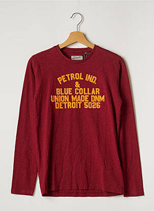T-shirt manches longues manches longues rouge PETROL INDUSTRIES garcon