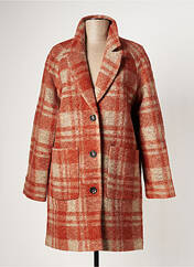 Manteau long orange INDI & COLD pour femme seconde vue