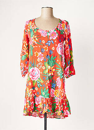 Robe courte coupe fluide sans manche rouge YSABEL MORA femme