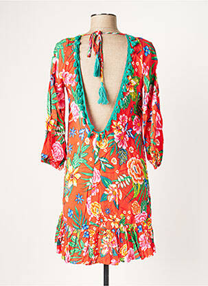 Robe courte coupe fluide sans manche rouge YSABEL MORA femme