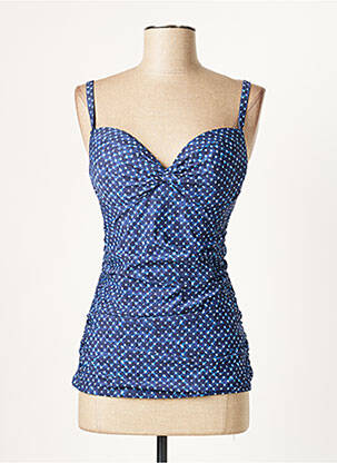 Haut de maillot de bain stretch haut soutien-gorge moulé bleu MOONTIDE femme