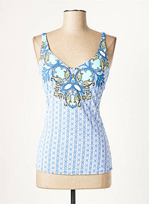 Haut de maillot de bain stretch haut soutien-gorge moulé bleu MOONTIDE femme