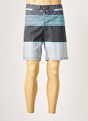 Short de bain imprimé rayures gris WAXX homme