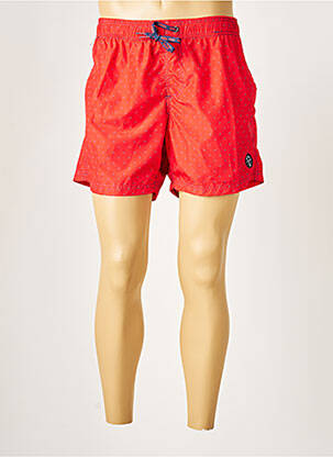 Short de bain imprimé fantaisie rouge NISKO homme