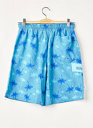 Short de bain imprimé fantaisie bleu SUN PROJECT homme