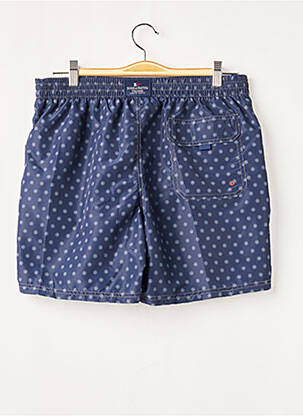 Short de bain imprimé fantaisie bleu SCUOLA NAUTICA ITALIANA homme