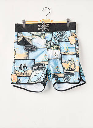 Short de bain imprimé fantaisie noir SUN PROJECT homme