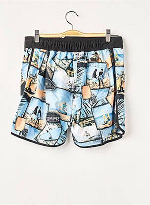 Short de bain imprimé fantaisie noir SUN PROJECT homme