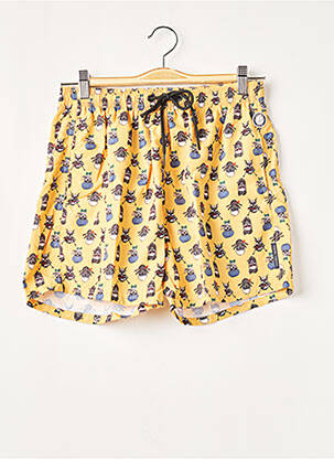 Short de bain imprimé fantaisie jaune YSABEL MORA homme