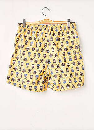 Short de bain imprimé fantaisie jaune YSABEL MORA homme