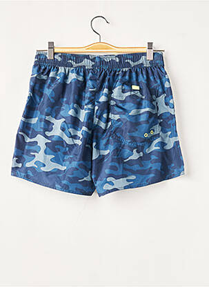 Short de bain effet matière satinée bleu LAGON BLEU homme