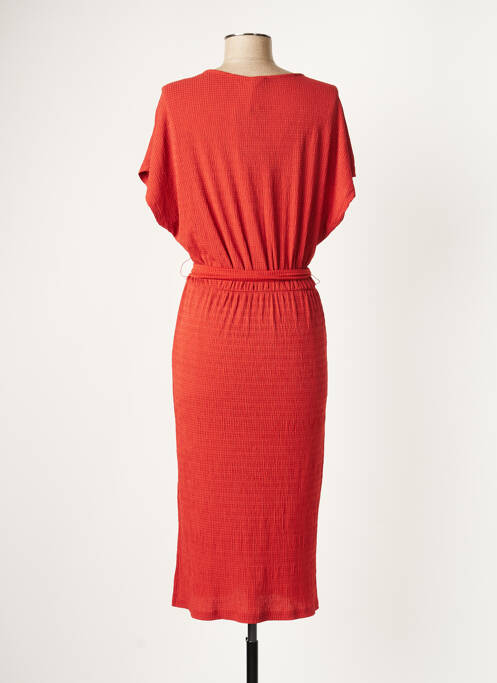 Robe mi-longue orange PROTEST pour femme