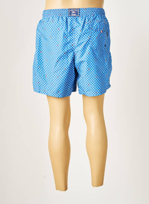 Short de bain bleu SCUOLA NAUTICA ITALIANA pour homme
