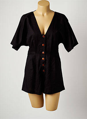 Combishort fermeture boutonnée sur le devant manches courtes noir SEAFOLLY femme