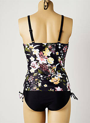 Tankini effet matière satinée noir LAGON BLEU femme