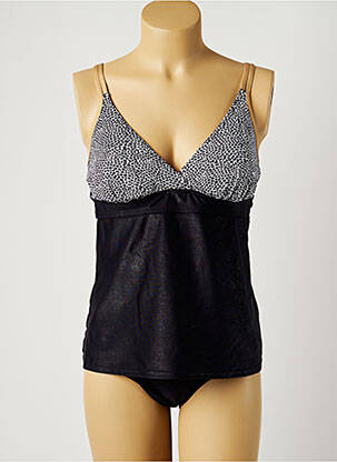 Tankini effet matière satinée noir SUN PLAYA femme