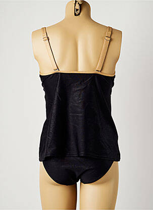 Tankini effet matière satinée noir SUN PLAYA femme