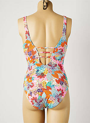 Maillot de bain 1 pièce imprimé fantaisie haut soutien-gorge moulé rose MOONTIDE femme
