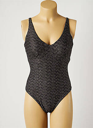 Maillot de bain 1 pièce stretch haut soutien-gorge moulé gris MOONTIDE femme