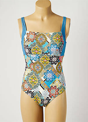 Maillot de bain 1 pièce imprimé fantaisie bleu MOONTIDE femme