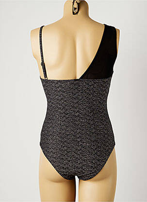 Maillot de bain 1 pièce bretelles élastiquées ajustables haut soutien-gorge moulé gris MOONTIDE femme
