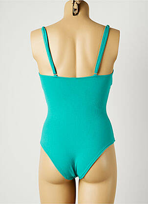 Maillot de bain 1 pièce stretch haut soutien-gorge moulé vert BORABORA femme