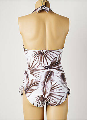 Maillot de bain 1 pièce imprimé fantaisie haut soutien-gorge moulé marron MOONTIDE femme