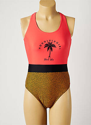 Maillot de bain 1 pièce imprimé fantaisie rose PROTEST fille