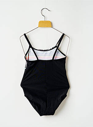 Maillot de bain 1 pièce imprimé fantaisie noir LAGON BLEU fille