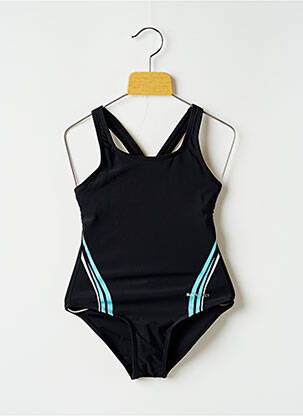 Maillot de bain 1 pièce stretch noir SUN PROJECT fille