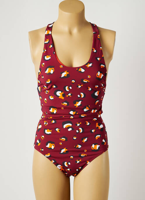 Maillot de bain 1 pièce imprimé fantaisie rouge PIHA femme