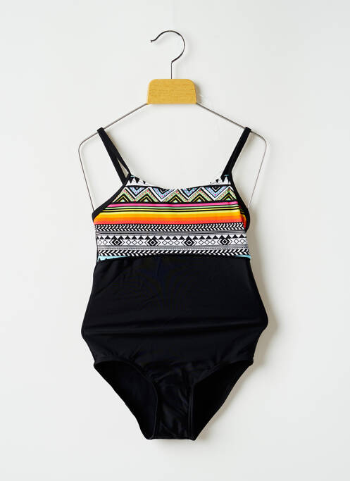 Maillot de bain 1 pièce imprimé fantaisie noir LAGON BLEU fille