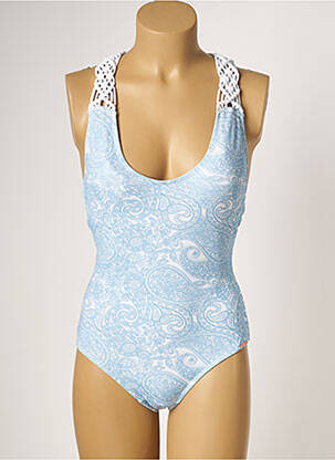 Maillot de bain 1 pièce stretch haut soutien-gorge avec mousse de rembourrage amovible bleu YSABEL MORA femme