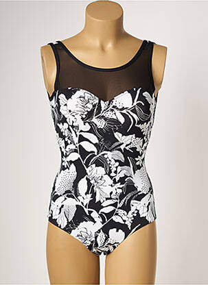 Maillot de bain 1 pièce stretch haut soutien-gorge moulé blanc MOONTIDE femme