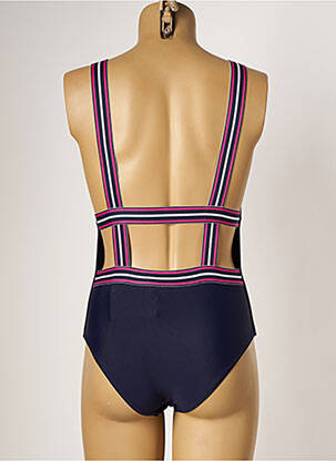 Maillot de bain 1 pièce stretch haut soutien-gorge avec mousse de rembourrage amovible bleu YSABEL MORA femme
