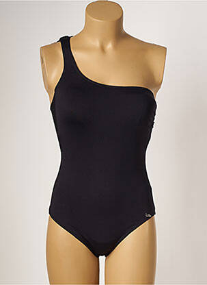 Maillot de bain 1 pièce stretch haut soutien-gorge avec mousse de rembourrage amovible noir LPB femme