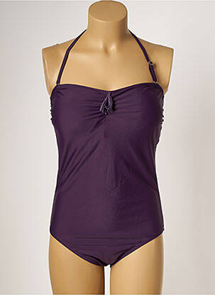 Maillot de bain 1 pièce bretelles élastiquées amovibles haut soutien-gorge moulé violet DAG ADOM femme