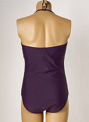 Maillot de bain 1 pièce bretelles élastiquées amovibles haut soutien-gorge moulé violet DAG ADOM femme