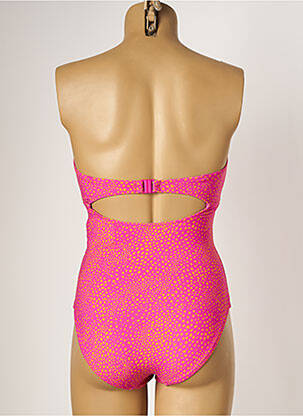 Maillot de bain 1 pièce bretelles élastiquées amovibles haut soutien-gorge balconnet rose SEAFOLLY femme